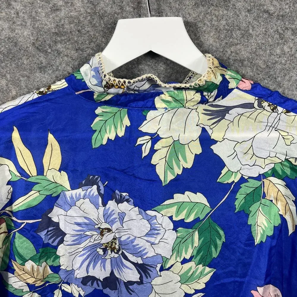 Johnny Was NWT‎ Blouse 100% Silk Floral, Small, Retail $240 - Picture 12 of 12